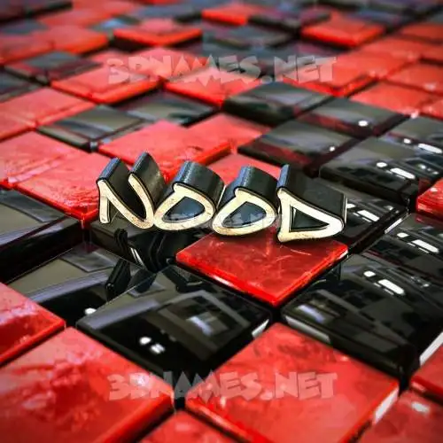 nood in Red Checkered style - 3D name wallpaper nood in Red Checkered style - 3D name wallpaper