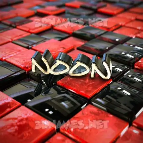 noon in Red Checkered style - 3D name wallpaper noon in Red Checkered style - 3D name wallpaper