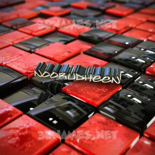 noorudheen in Red Checkered style - 3D name wallpaper noorudheen in Red Checkered style - 3D name wallpaper