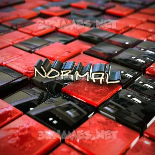 normal in Red Checkered style - 3D name wallpaper