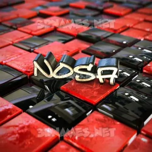 nosa in Red Checkered style - 3D name wallpaper nosa in Red Checkered style - 3D name wallpaper