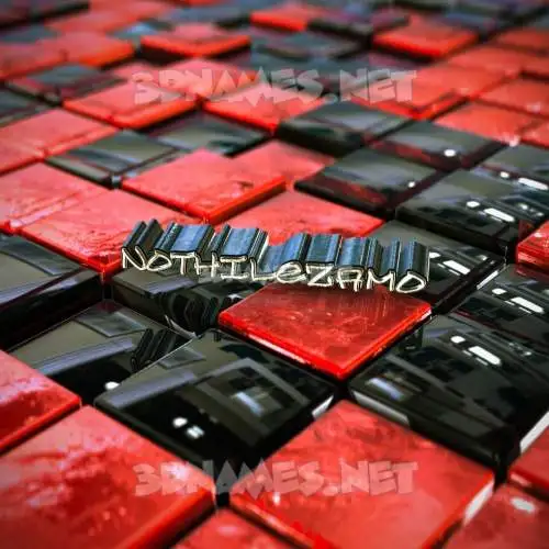 nothilezamo in Red Checkered style - 3D name wallpaper nothilezamo in Red Checkered style - 3D name wallpaper