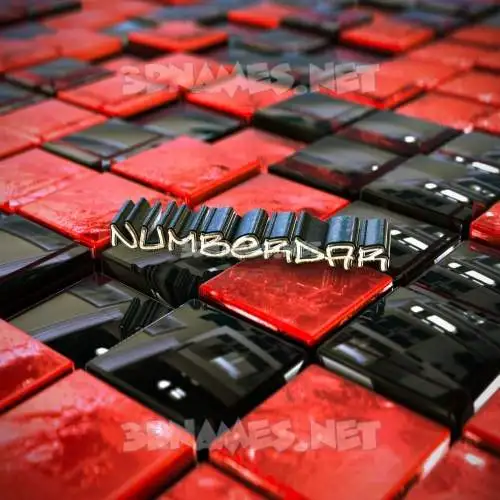 numberdar in Red Checkered style - 3D name wallpaper numberdar in Red Checkered style - 3D name wallpaper