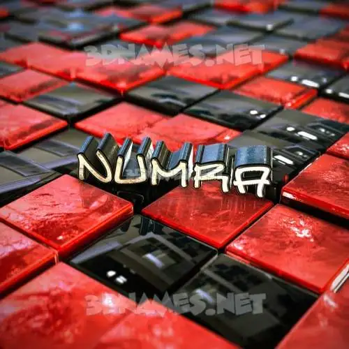 numra in Red Checkered style - 3D name wallpaper numra in Red Checkered style - 3D name wallpaper