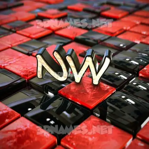 nw in Red Checkered style - 3D name wallpaper nw in Red Checkered style - 3D name wallpaper