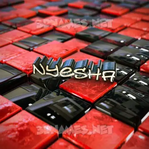 nyesha in Red Checkered style - 3D name wallpaper nyesha in Red Checkered style - 3D name wallpaper