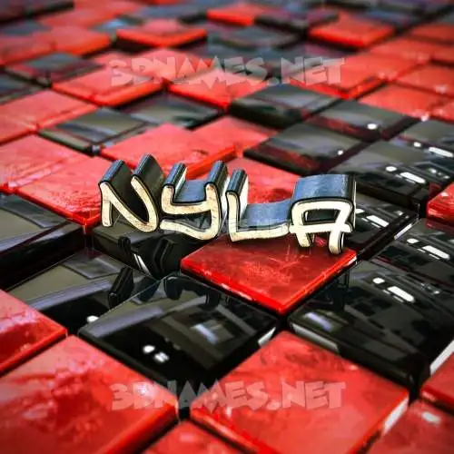nyla in Red Checkered style - 3D name wallpaper nyla in Red Checkered style - 3D name wallpaper