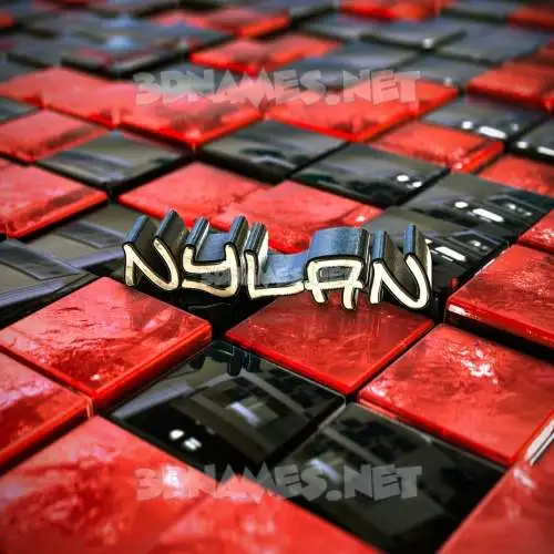 nylan in Red Checkered style - 3D name wallpaper nylan in Red Checkered style - 3D name wallpaper