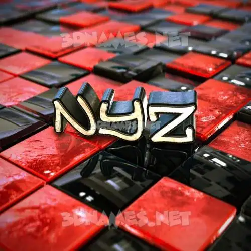 nyz in Red Checkered style - 3D name wallpaper nyz in Red Checkered style - 3D name wallpaper