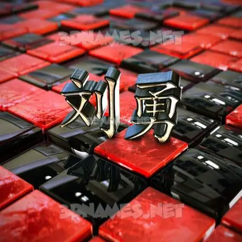 刘勇 in Red Checkered style - 3D name wallpaper 刘勇 in Red Checkered style - 3D name wallpaper