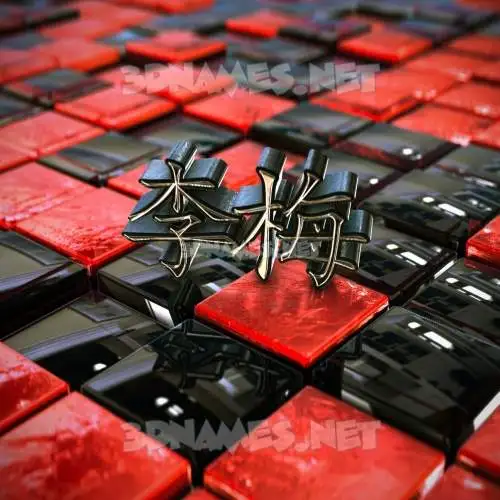 李梅 in Red Checkered style - 3D name wallpaper 李梅 in Red Checkered style - 3D name wallpaper