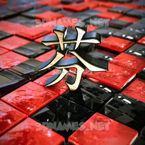 芬 in Red Checkered style - 3D name wallpaper 芬 in Red Checkered style - 3D name wallpaper