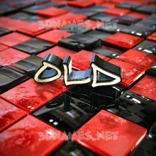 old in Red Checkered style - 3D name wallpaper