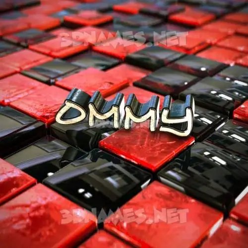 ommy in Red Checkered style - 3D name wallpaper ommy in Red Checkered style - 3D name wallpaper