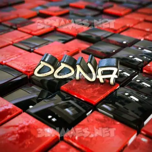oona in Red Checkered style - 3D name wallpaper