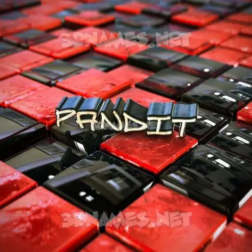pandit in Red Checkered style - 3D name wallpaper pandit in Red Checkered style - 3D name wallpaper