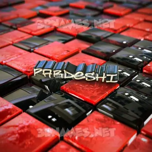 pardeshi in Red Checkered style - 3D name wallpaper pardeshi in Red Checkered style - 3D name wallpaper