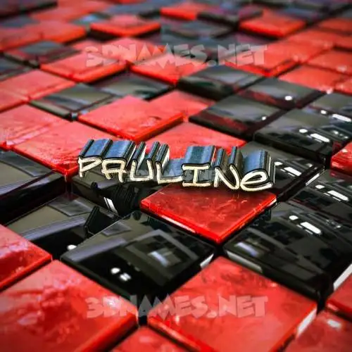 pauline in Red Checkered style - 3D name wallpaper pauline in Red Checkered style - 3D name wallpaper