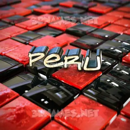 peru in Red Checkered style - 3D name wallpaper peru in Red Checkered style - 3D name wallpaper