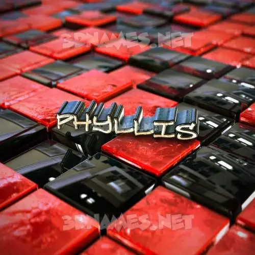 phyllis in Red Checkered style - 3D name wallpaper phyllis in Red Checkered style - 3D name wallpaper
