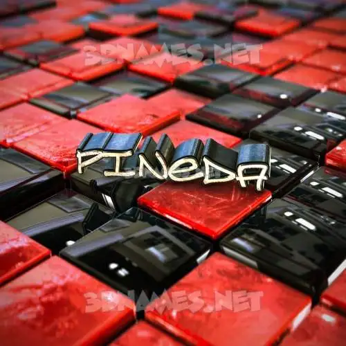 pineda in Red Checkered style - 3D name wallpaper pineda in Red Checkered style - 3D name wallpaper