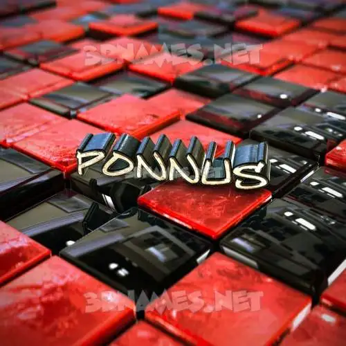 ponnus in Red Checkered style - 3D name wallpaper ponnus in Red Checkered style - 3D name wallpaper