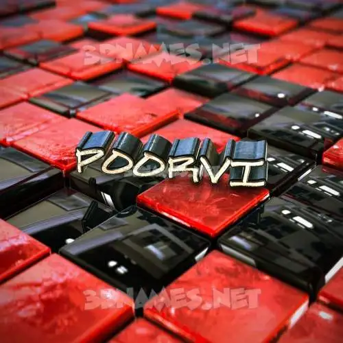 poorvi in Red Checkered style - 3D name wallpaper poorvi in Red Checkered style - 3D name wallpaper