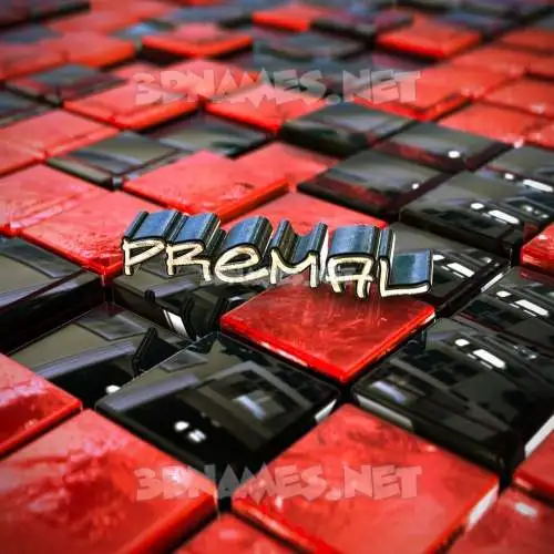premal in Red Checkered style - 3D name wallpaper premal in Red Checkered style - 3D name wallpaper