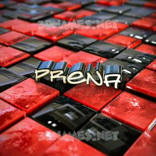 prena in Red Checkered style - 3D name wallpaper prena in Red Checkered style - 3D name wallpaper