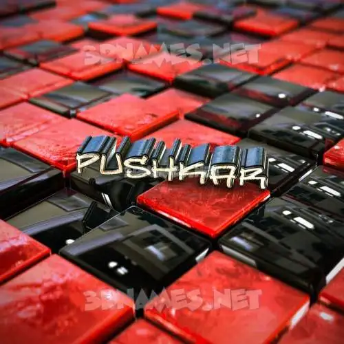 pushkar in Red Checkered style - 3D name wallpaper pushkar in Red Checkered style - 3D name wallpaper