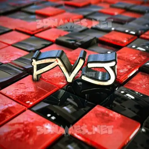 pvj in Red Checkered style - 3D name wallpaper pvj in Red Checkered style - 3D name wallpaper
