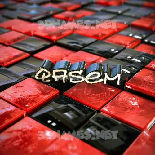 qasem in Red Checkered style - 3D name wallpaper qasem in Red Checkered style - 3D name wallpaper