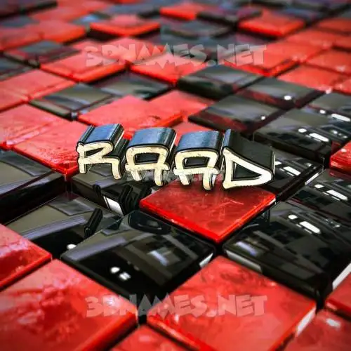 raad in Red Checkered style - 3D name wallpaper raad in Red Checkered style - 3D name wallpaper