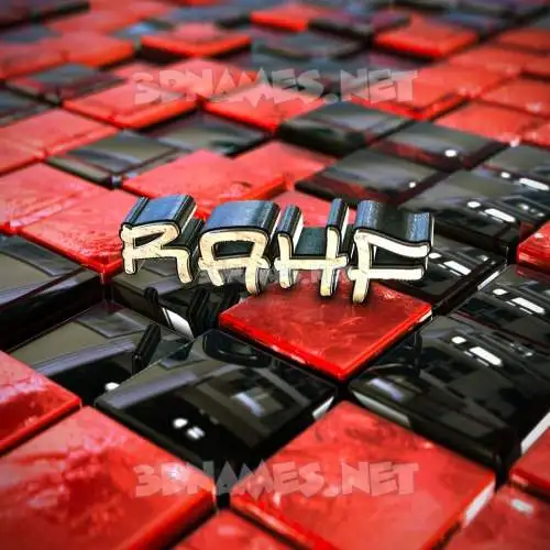 rahf in Red Checkered style - 3D name wallpaper rahf in Red Checkered style - 3D name wallpaper