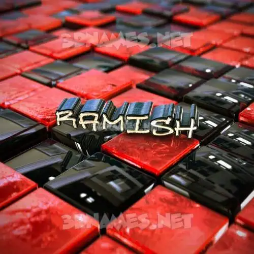 ramish in Red Checkered style - 3D name wallpaper ramish in Red Checkered style - 3D name wallpaper