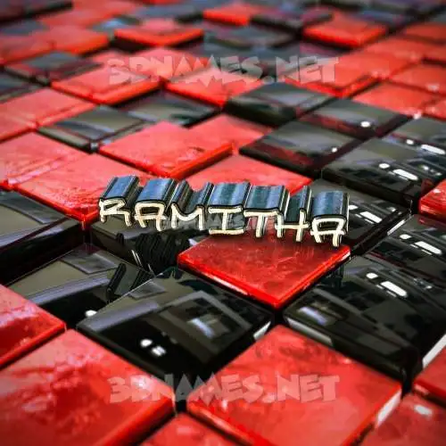 ramitha in Red Checkered style - 3D name wallpaper ramitha in Red Checkered style - 3D name wallpaper