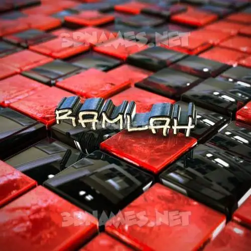 ramlah in Red Checkered style - 3D name wallpaper ramlah in Red Checkered style - 3D name wallpaper