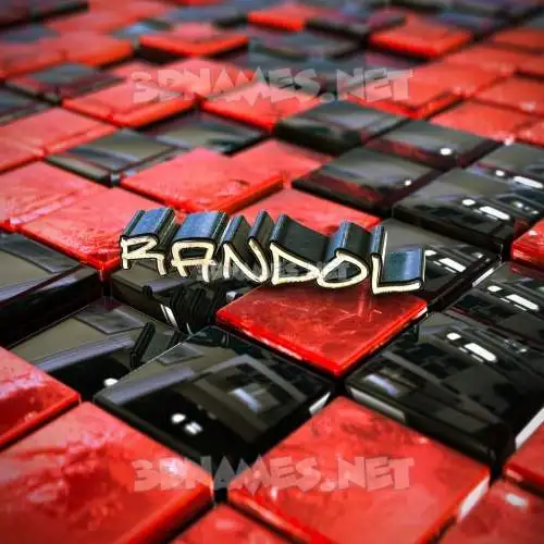 randol in Red Checkered style - 3D name wallpaper randol in Red Checkered style - 3D name wallpaper