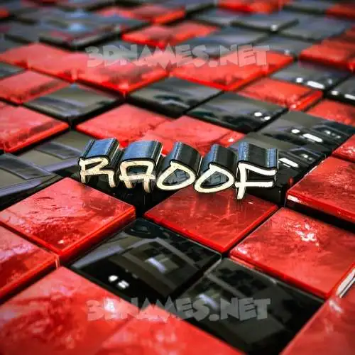 raoof in Red Checkered style - 3D name wallpaper raoof in Red Checkered style - 3D name wallpaper