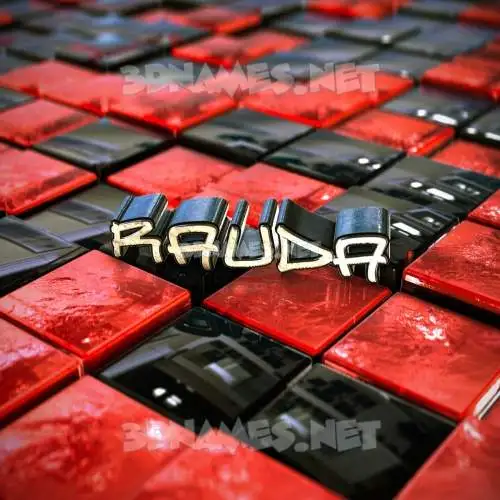 rauda in Red Checkered style - 3D name wallpaper rauda in Red Checkered style - 3D name wallpaper