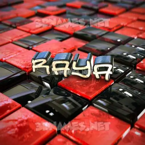 raya in Red Checkered style - 3D name wallpaper raya in Red Checkered style - 3D name wallpaper