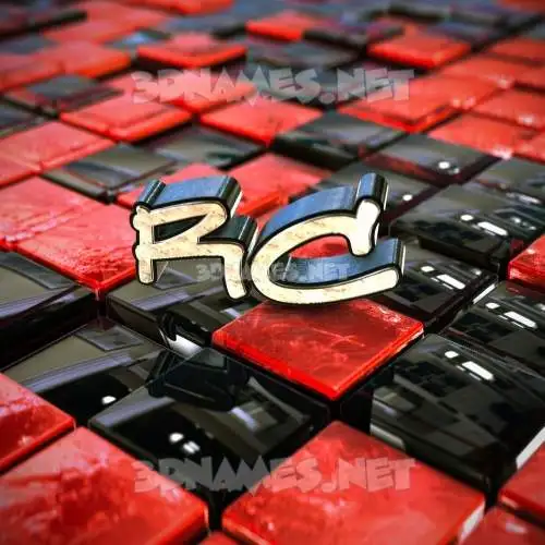 rc in Red Checkered style - 3D name wallpaper rc in Red Checkered style - 3D name wallpaper