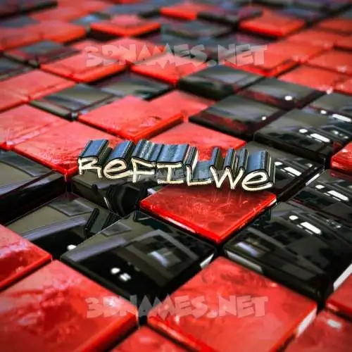 refilwe in Red Checkered style - 3D name wallpaper refilwe in Red Checkered style - 3D name wallpaper
