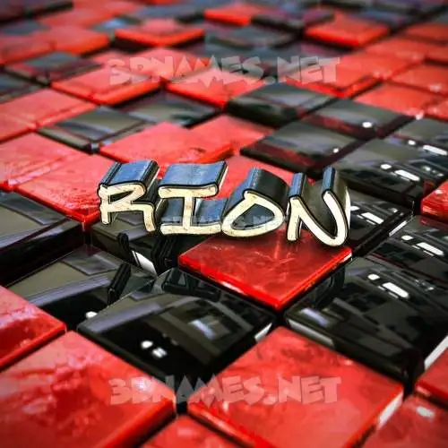 rion in Red Checkered style - 3D name wallpaper rion in Red Checkered style - 3D name wallpaper