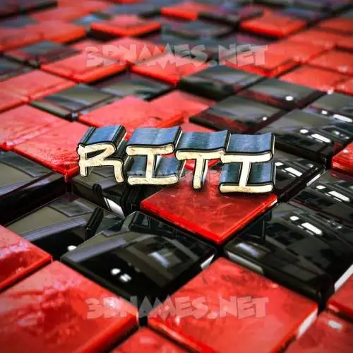riti in Red Checkered style - 3D name wallpaper riti in Red Checkered style - 3D name wallpaper