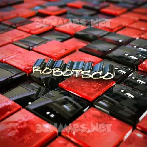 robotsco in Red Checkered style - 3D name wallpaper robotsco in Red Checkered style - 3D name wallpaper