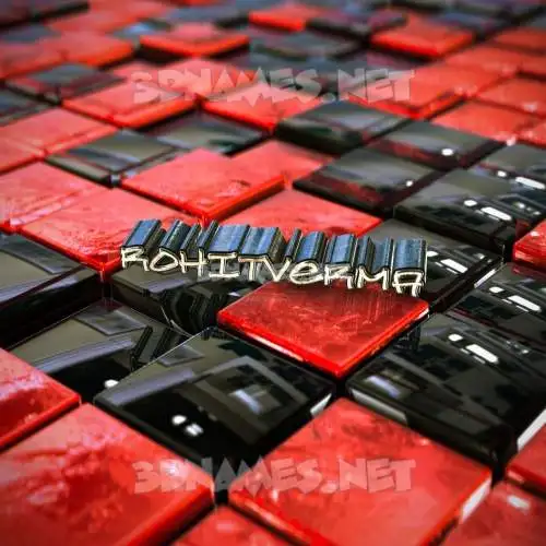 rohitverma in Red Checkered style - 3D name wallpaper rohitverma in Red Checkered style - 3D name wallpaper