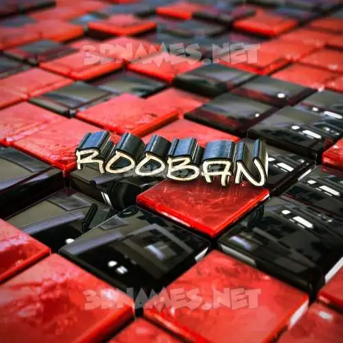 rooban in Red Checkered style - 3D name wallpaper rooban in Red Checkered style - 3D name wallpaper