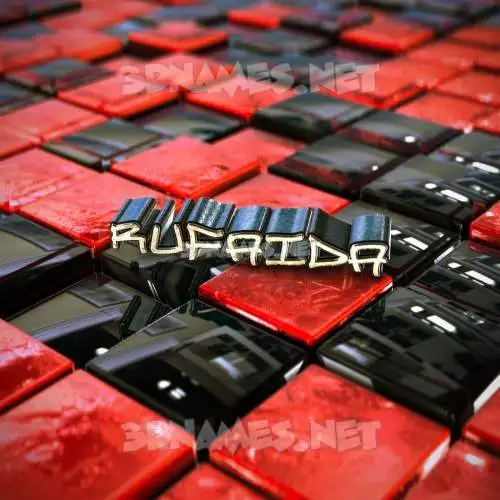 rufaida in Red Checkered style - 3D name wallpaper rufaida in Red Checkered style - 3D name wallpaper