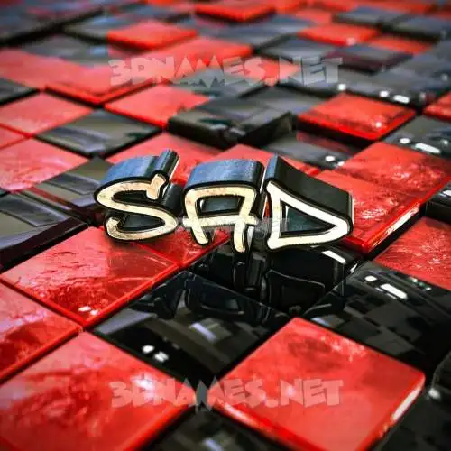 sad in Red Checkered style - 3D name wallpaper sad in Red Checkered style - 3D name wallpaper
